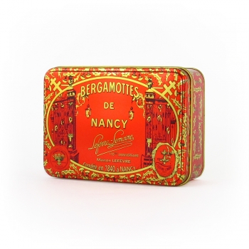 Nos petites boîtes rectangulaires
de Bergamottes de Nancy. Poids : 0,6 kg